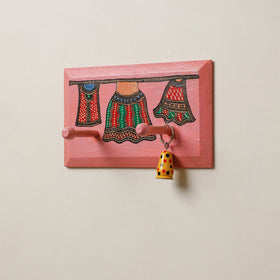  Madhubani Handpainted Wooden Wall Hanger 
