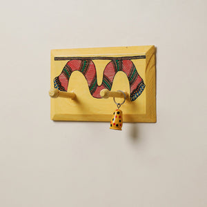  Madhubani Handpainted Wooden Wall Hanger 