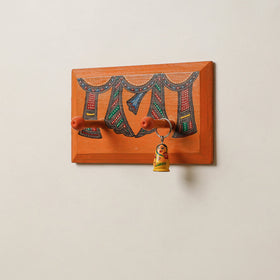  Madhubani Handpainted Wooden Wall Hanger 