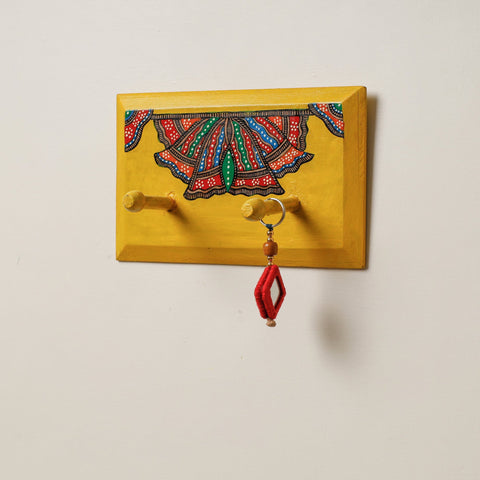  Madhubani Handpainted Wooden Wall Hanger 