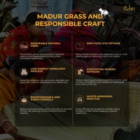 Madur grass mat assan of midnapore (20 x 18 in)