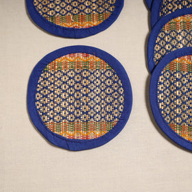 Madur grass round coaster of midnapore (set 6) 01