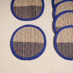 Madur grass round coaster of midnapore (set 6) 04