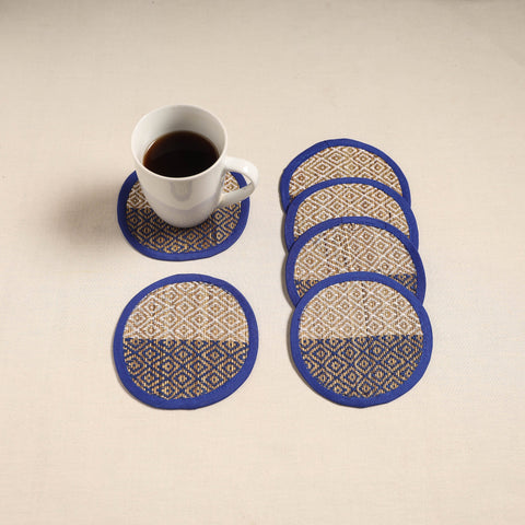 Madur grass round coaster of midnapore (set 6) 04