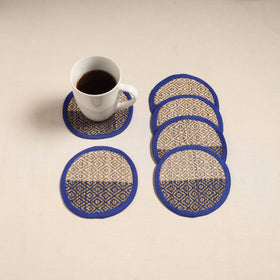 Madur grass round coaster of midnapore (set 6) 04