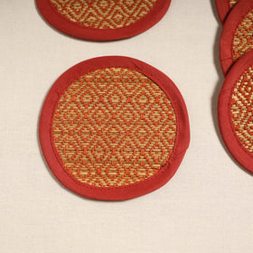 Madur grass round coaster of midnapore (set 6) 05