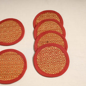 Madur grass round coaster of midnapore (set 6) 05