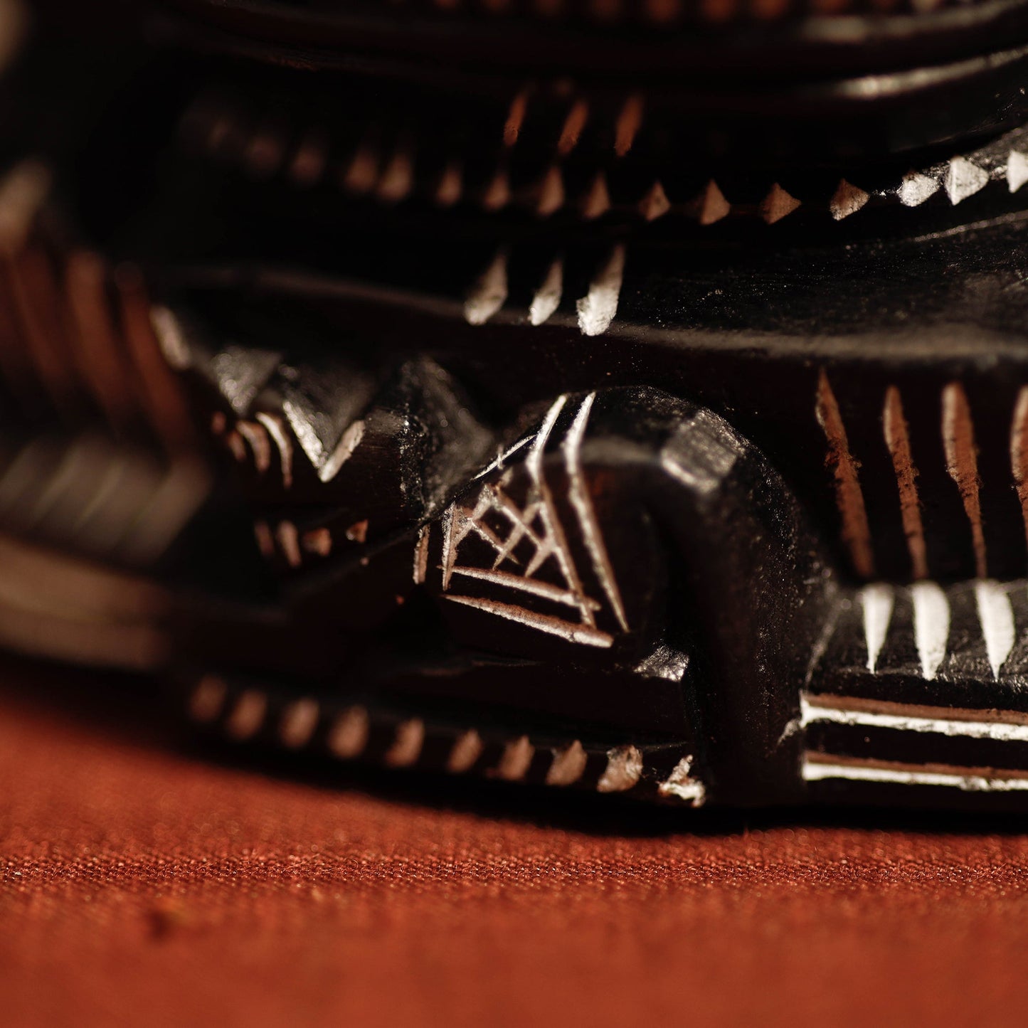 Mahabalipuram Stone Carving Chaturbhuja Fine Work Lord Ganesha Idol