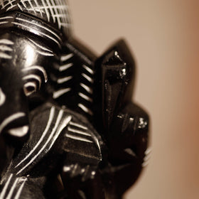  Mahabalipuram Stone Carving Chaturbhuja Lord Ganesha Idol 