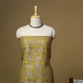 Maheshwari silk bagru hand 3pc unstitched dress material 06