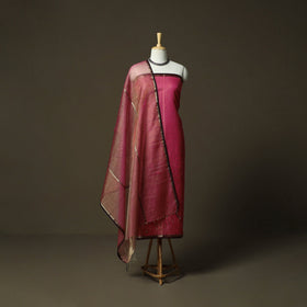 Maheshwari silk full tissue zari handloom 2pc unstitched