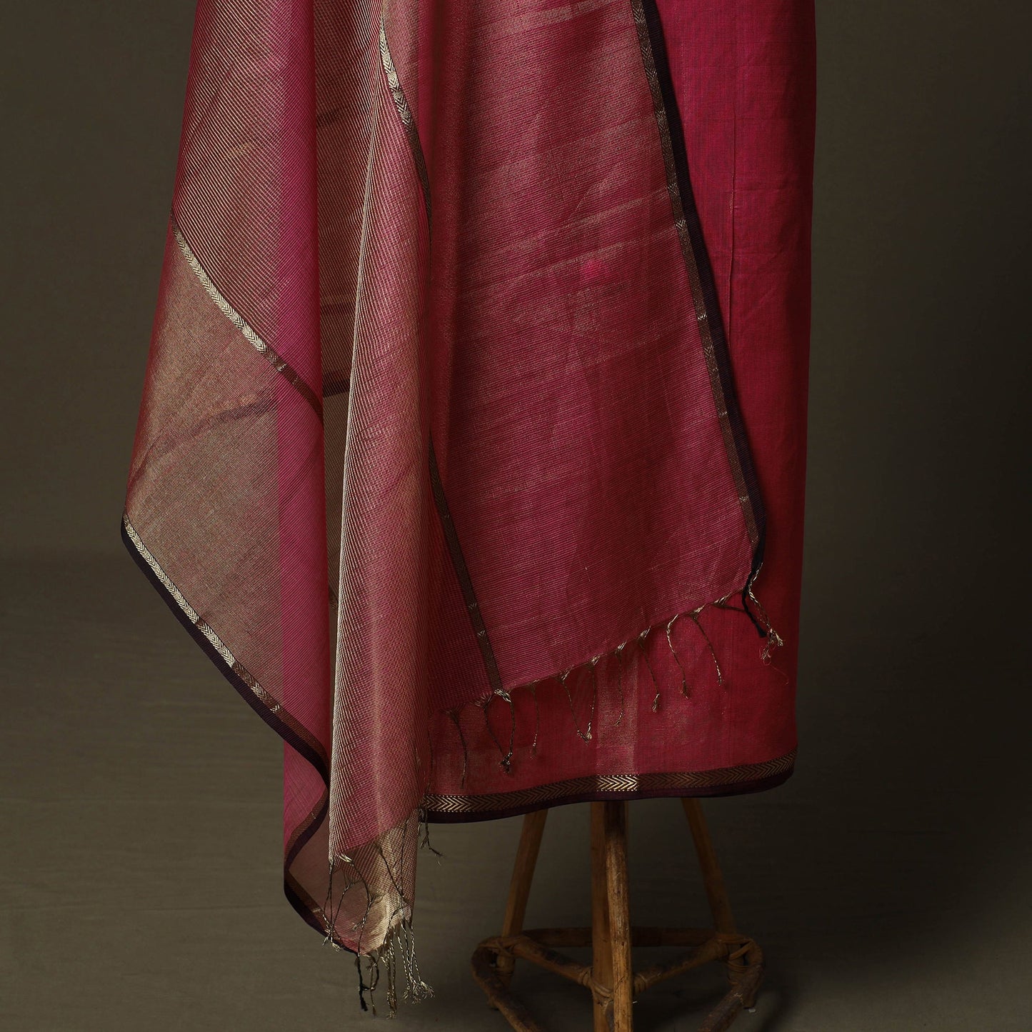 Maheshwari silk full tissue zari handloom 2pc unstitched