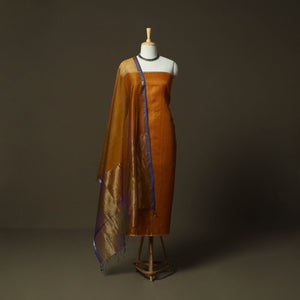 Maheshwari silk full tissue zari handloom 2pc unstitched