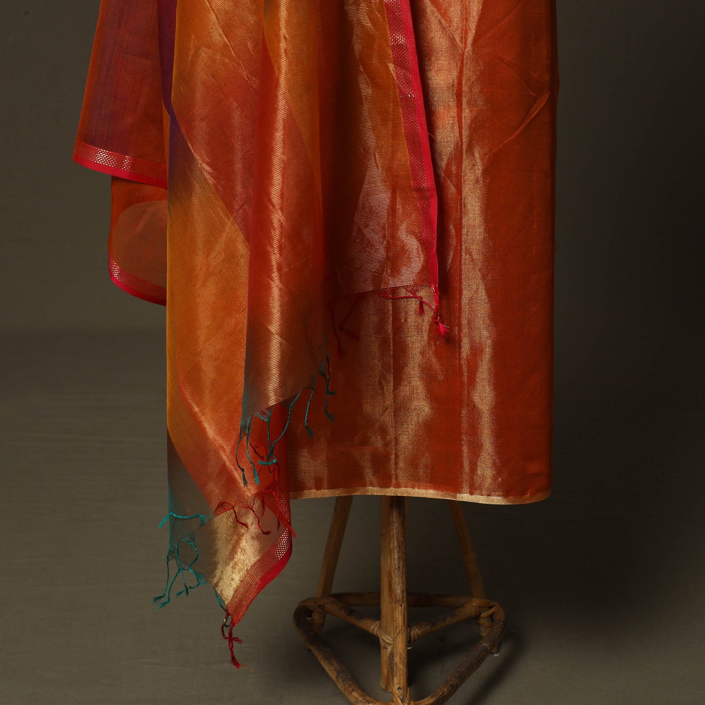 Maheshwari silk full tissue zari handloom 2pc unstitched