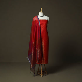 Maheshwari silk full tissue zari handloom 2pc unstitched