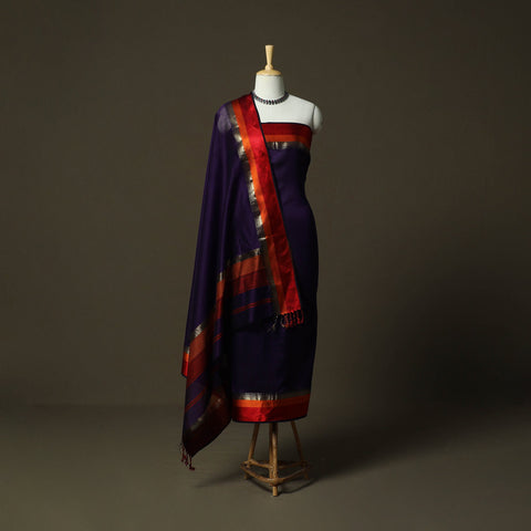 Maheshwari silk handloom 2pc unstitched dress material