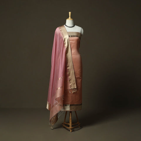 Maheshwari silk handloom 2pc unstitched dress material