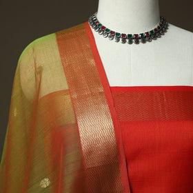 Maheshwari silk handloom 2pc unstitched dress material