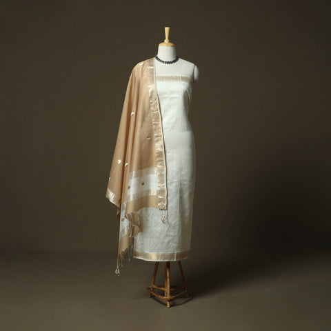 Maheshwari silk handloom 2pc unstitched dress material