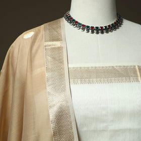 Maheshwari silk handloom 2pc unstitched dress material