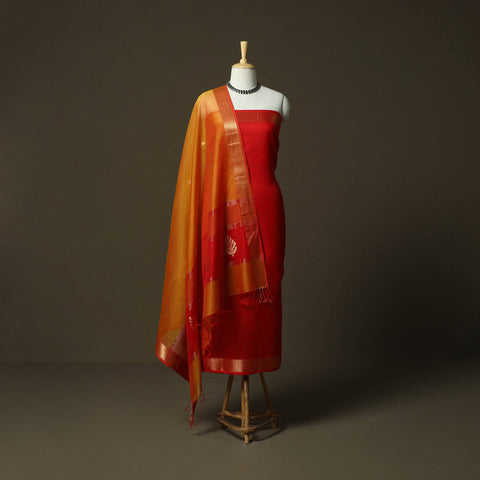Maheshwari silk handloom 2pc unstitched dress material
