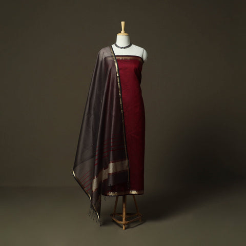 Maheshwari silk handloom 2pc unstitched dress material