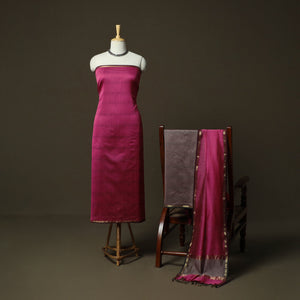 Maheshwari silk handloom 3pc unstitched dress material