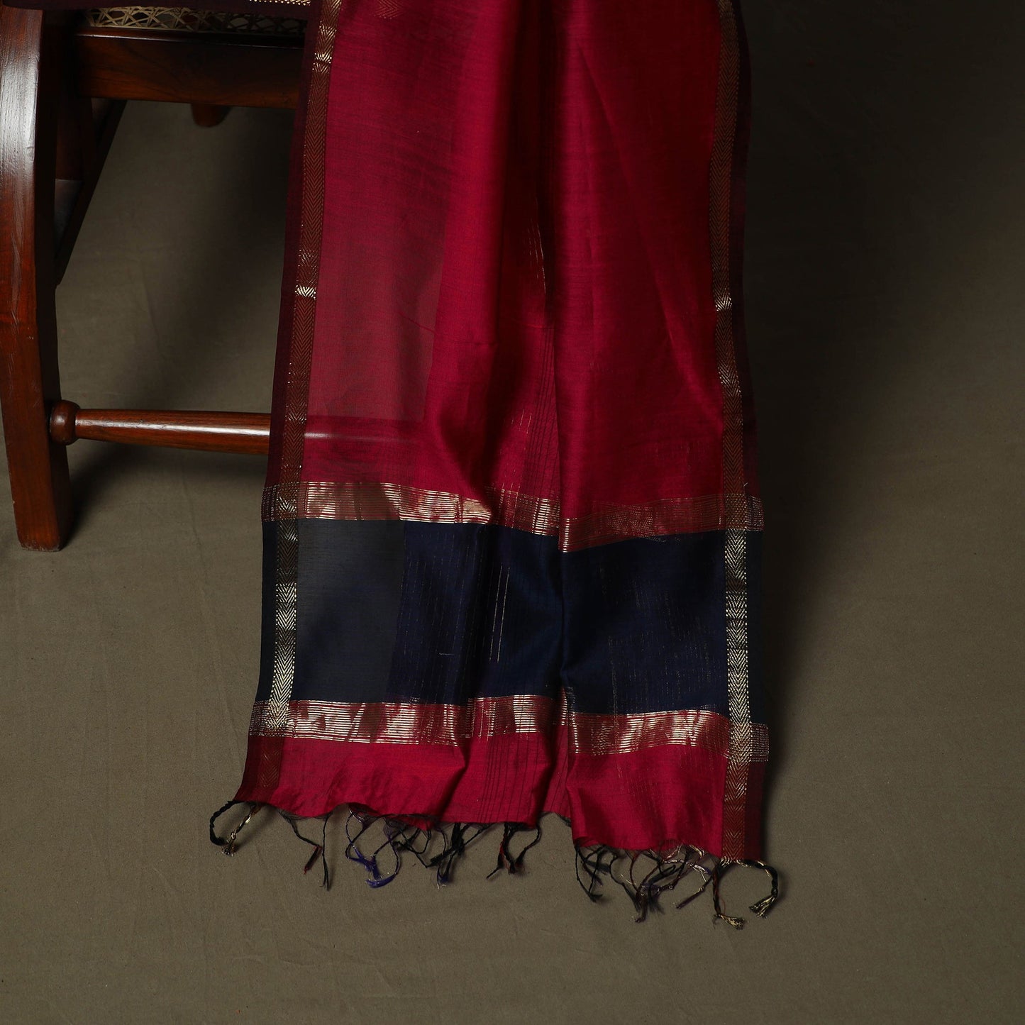 Maheshwari silk handloom 3pc unstitched dress material