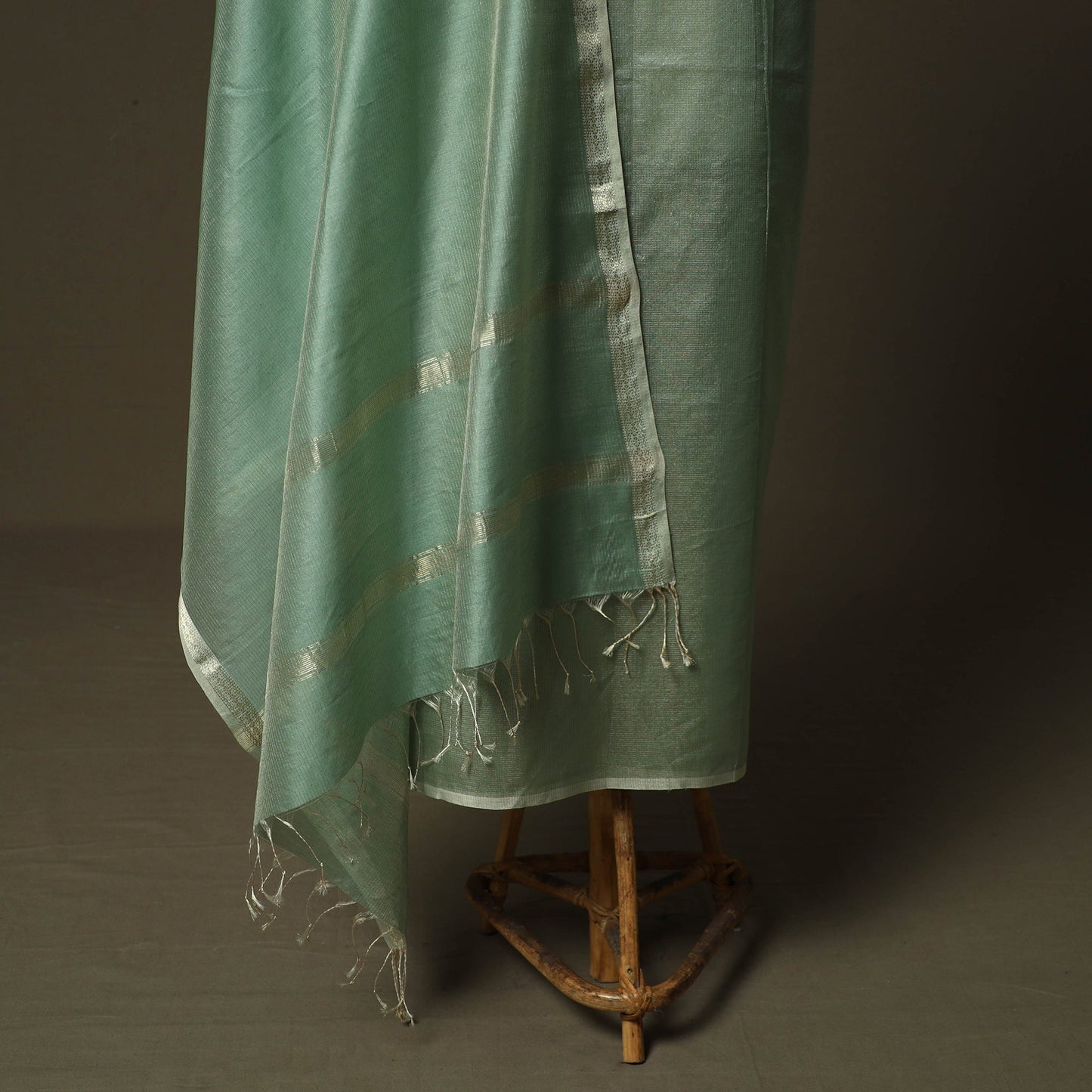 Maheshwari silk handloom heavy zari work 2pc unstitched