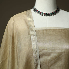 Maheshwari silk handloom heavy zari work 2pc unstitched