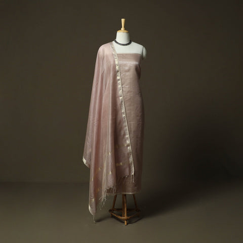 Maheshwari silk handloom heavy zari work 2pc unstitched