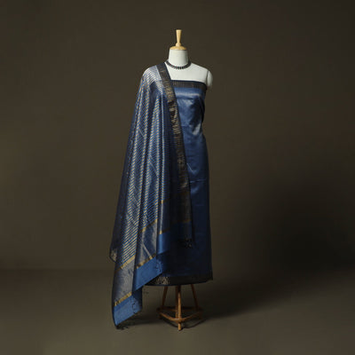 Maheshwari silk handloom heavy zari work 2pc unstitched