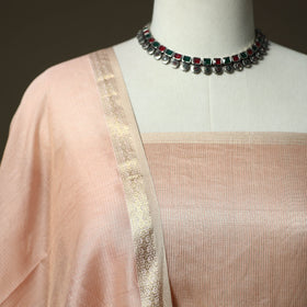 Maheshwari silk handloom heavy zari work 2pc unstitched