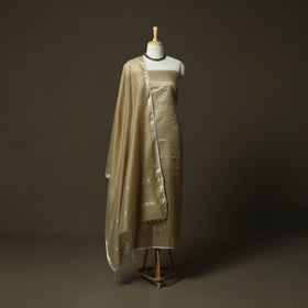 Maheshwari silk handloom heavy zari work 2pc unstitched