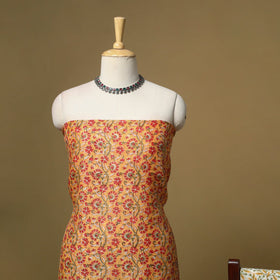 Maheshwari silk sanganeri hand 3pc unstitched dress