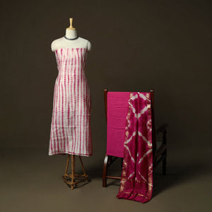 Maheshwari silk shibori tie-dye 3pc unstitched dress