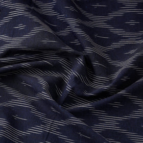 Buy Majestic Navy Blue Pochampally Ikat Weave Cotton Fabric 14 Online at iTokri.com