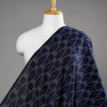 Buy Majestic Navy Blue Pochampally Ikat Weave Cotton Fabric 14 Online at iTokri.com