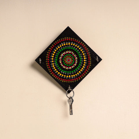 Mandala Art Handpainted Keyholder (7 x 7 in)