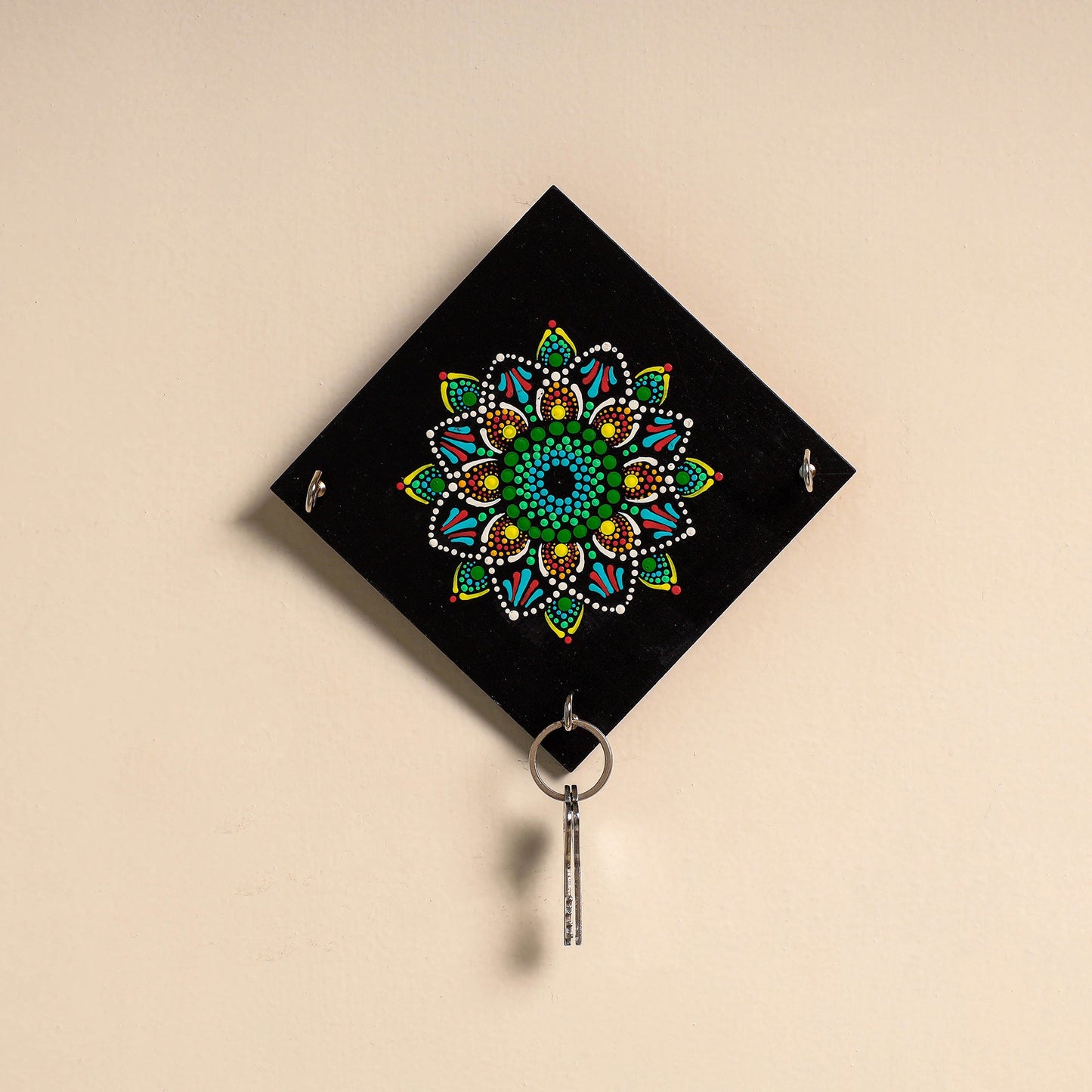  Mandala Art Handpainted Keyholder 