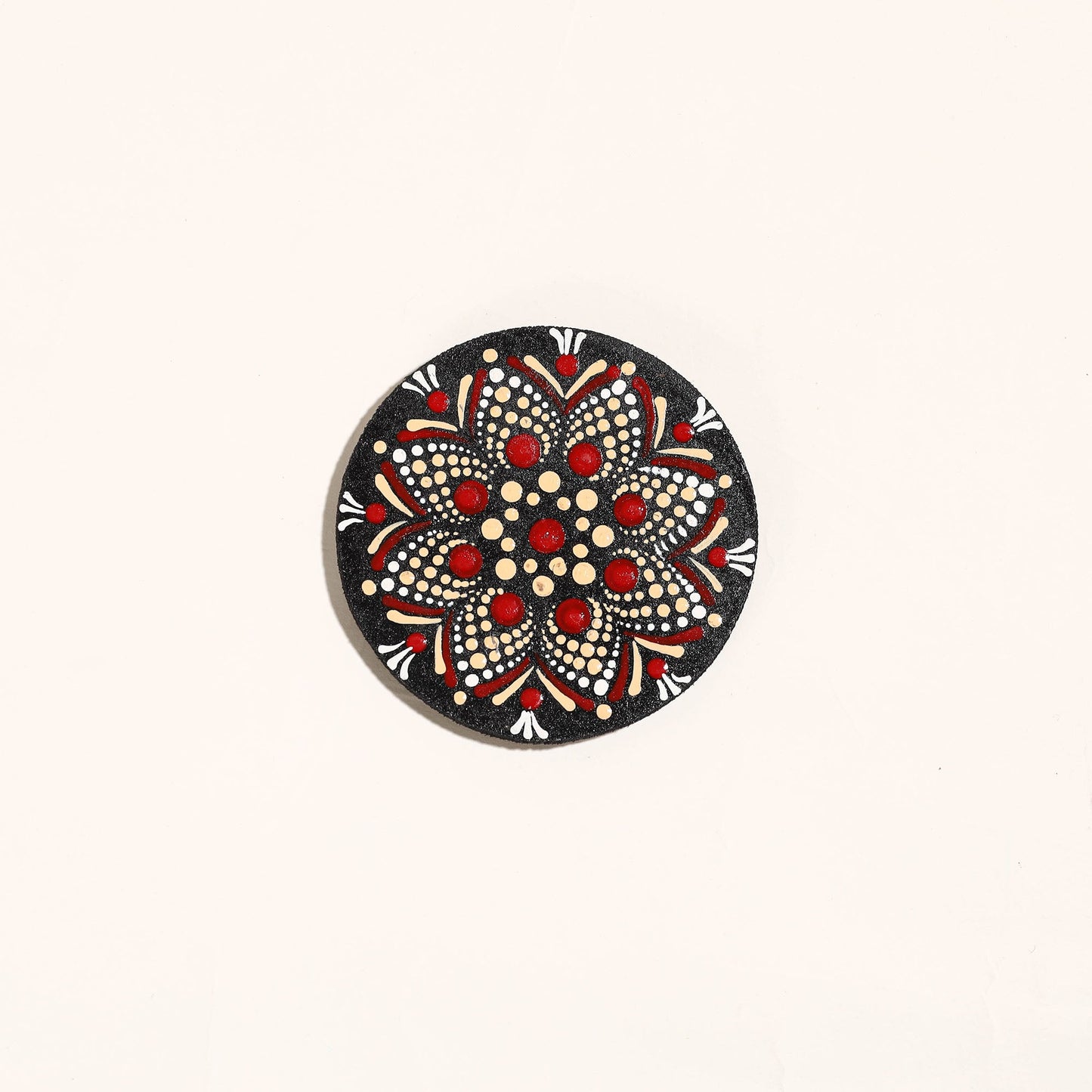 Mandala Art Handpainted Wooden Magnet