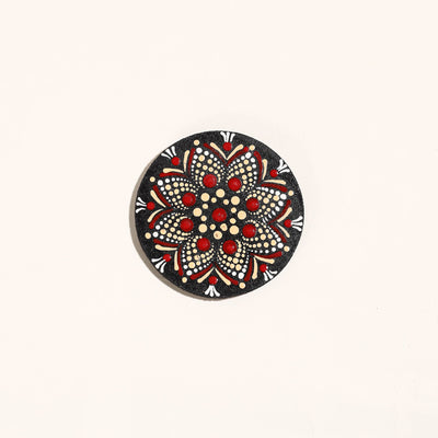 Mandala Art Handpainted Wooden Magnet