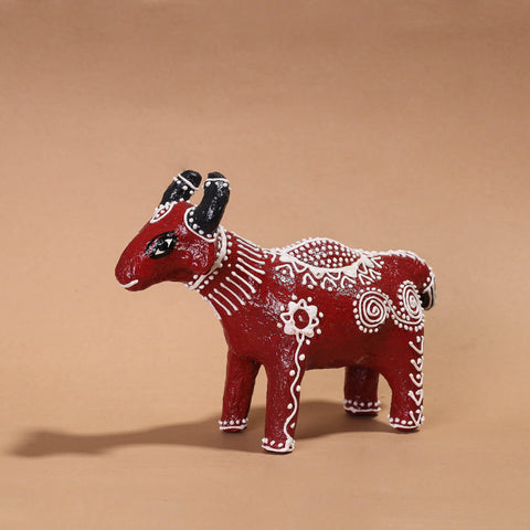 Buy Mandana Art Handpainted Paper Mache Cow Online l iTokri.com