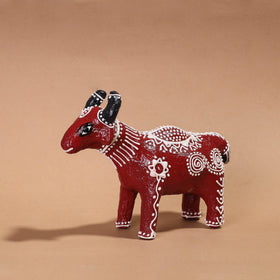 Buy Mandana Art Handpainted Paper Mache Cow Online l iTokri.com