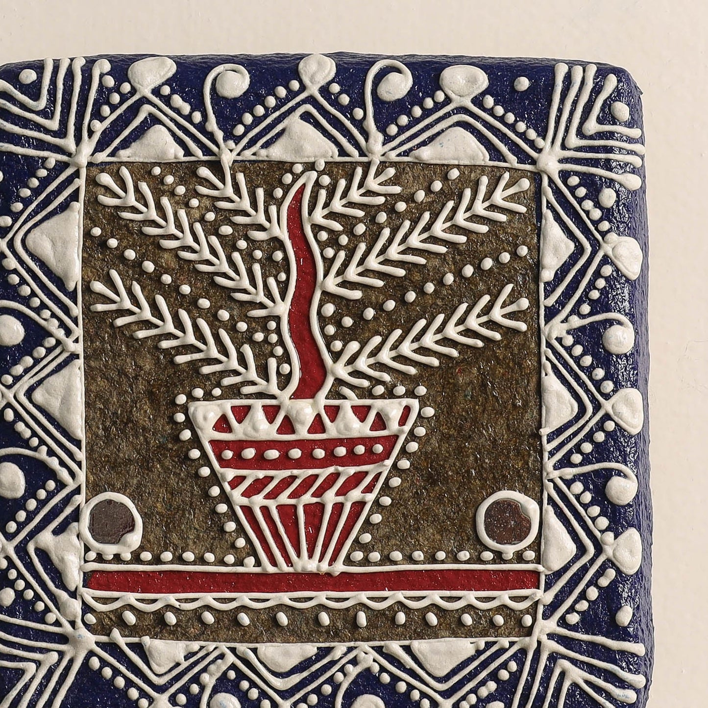  Mandana Art Handpainted Paper Mache Wall Frame 