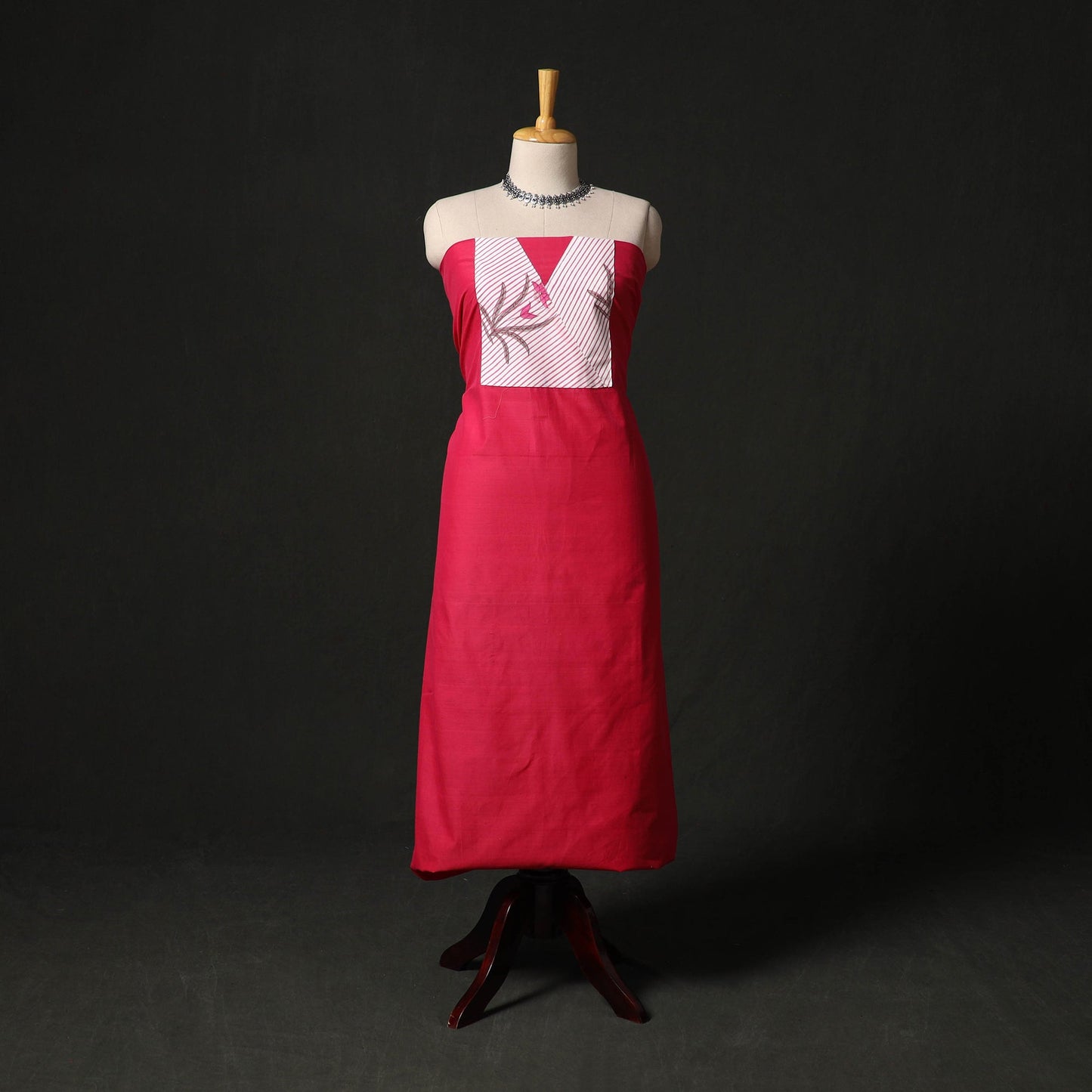 Mangalagiri handloom cotton patchwork unstitched kurta