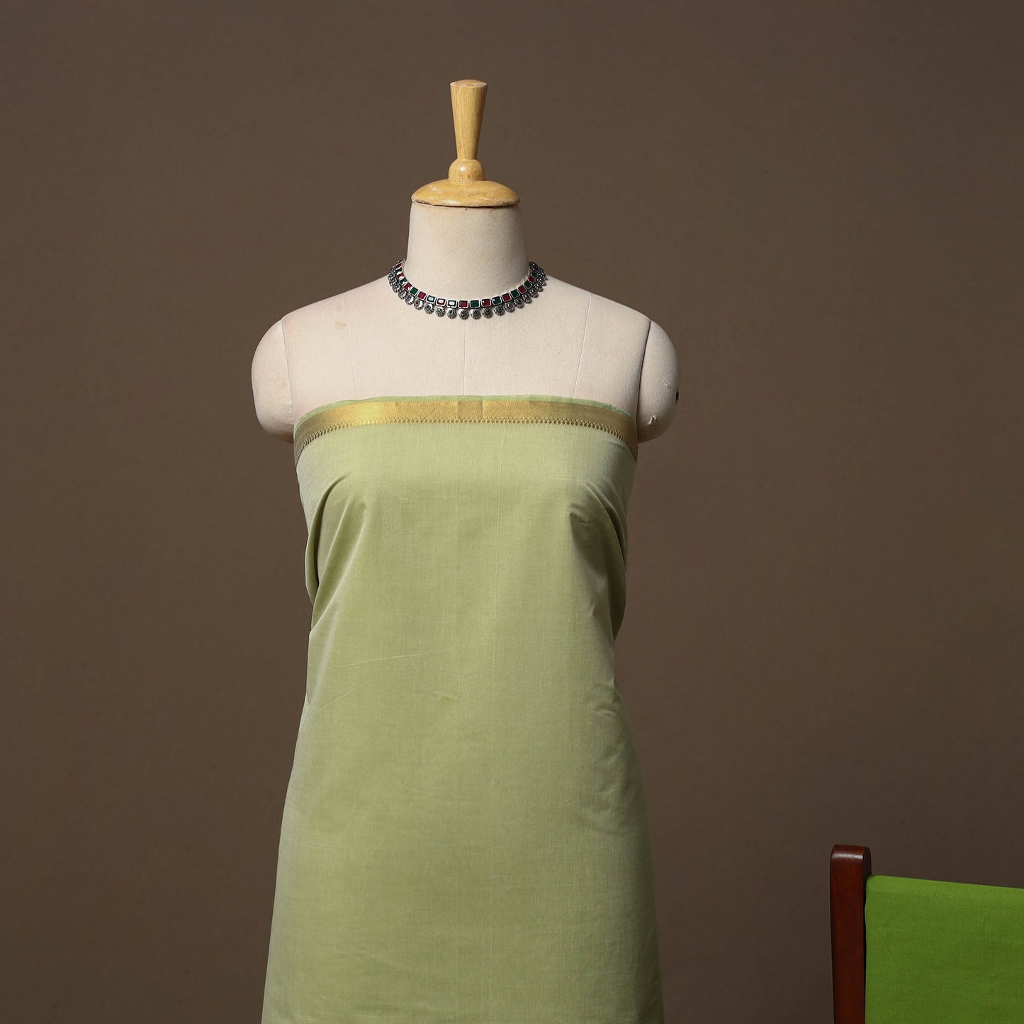 Mangalagiri natural dyed 3pc unstitched dress material 01