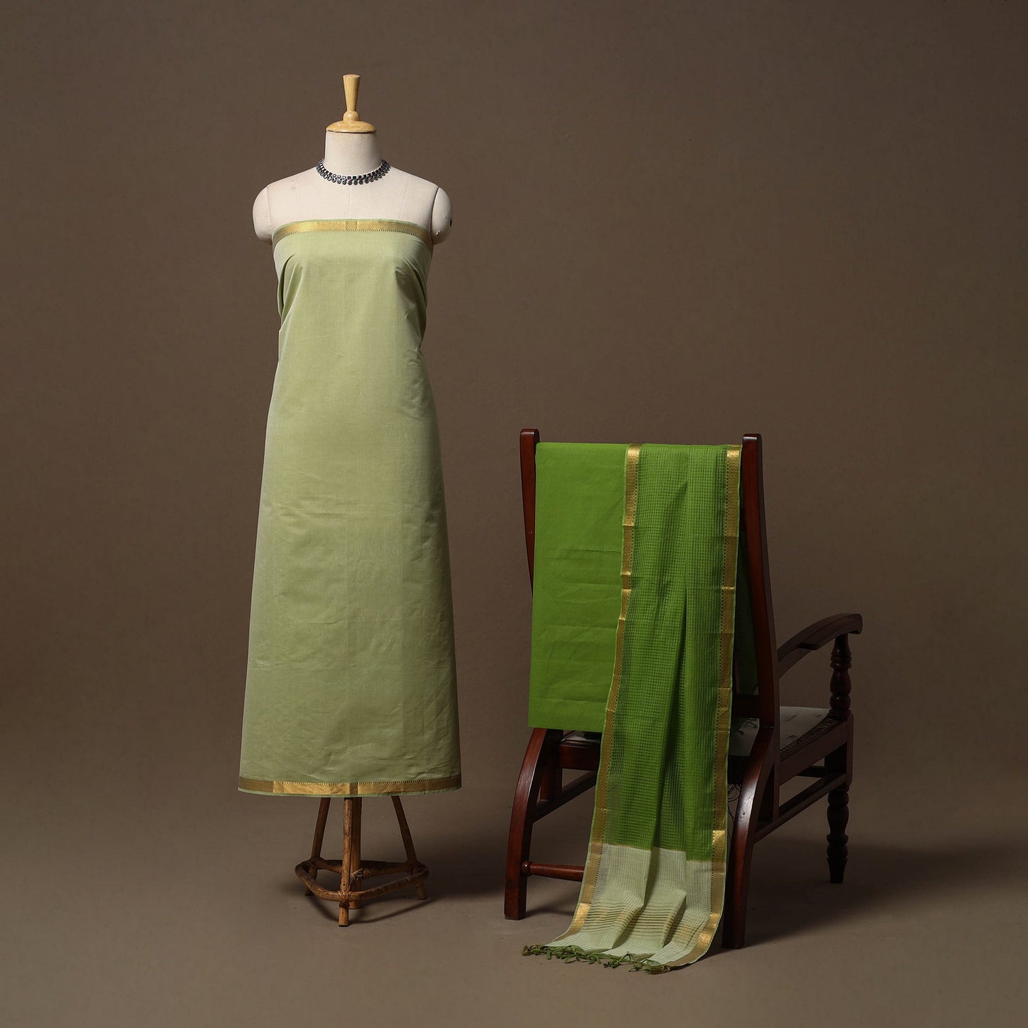 Mangalagiri natural dyed 3pc unstitched dress material 01