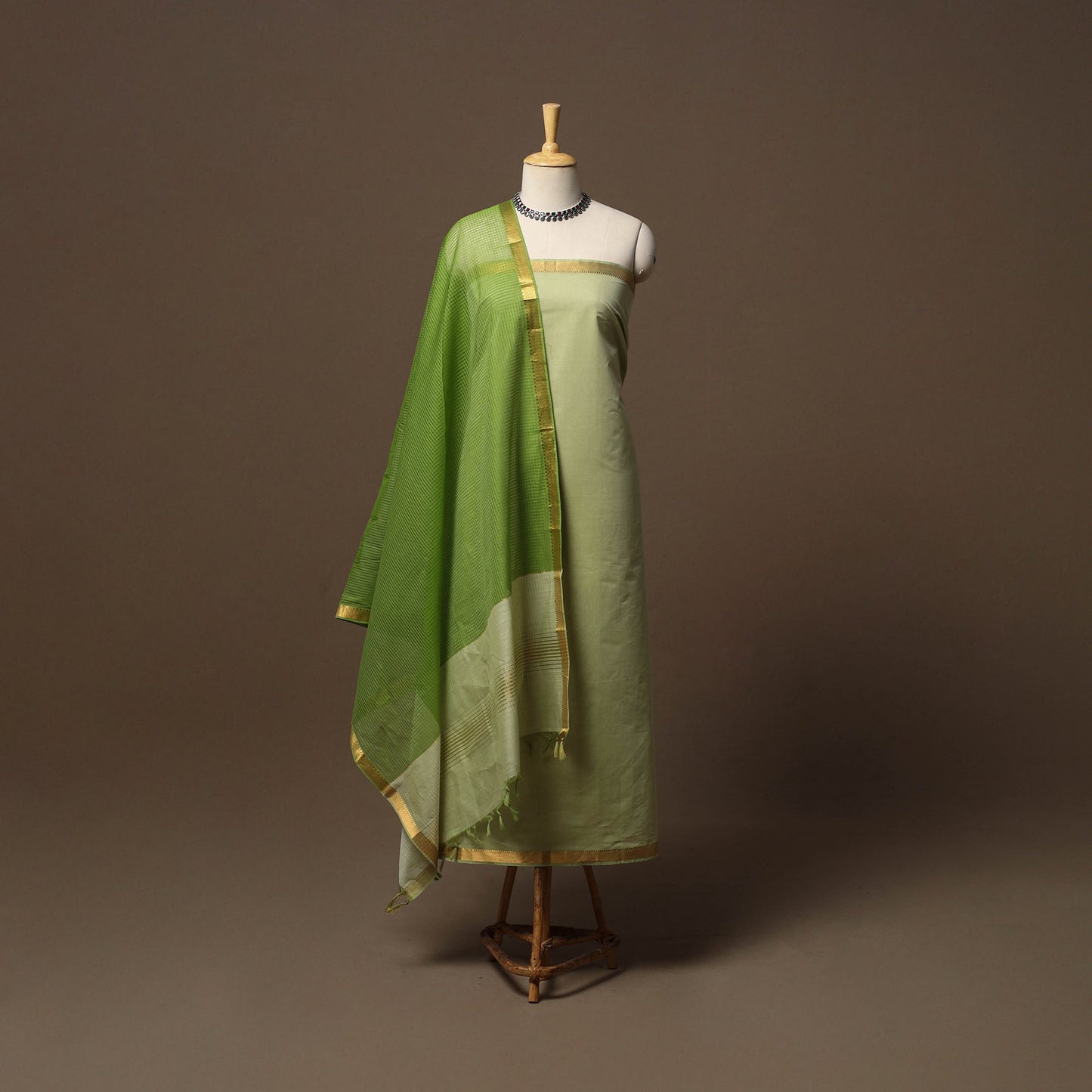 Mangalagiri natural dyed 3pc unstitched dress material 01