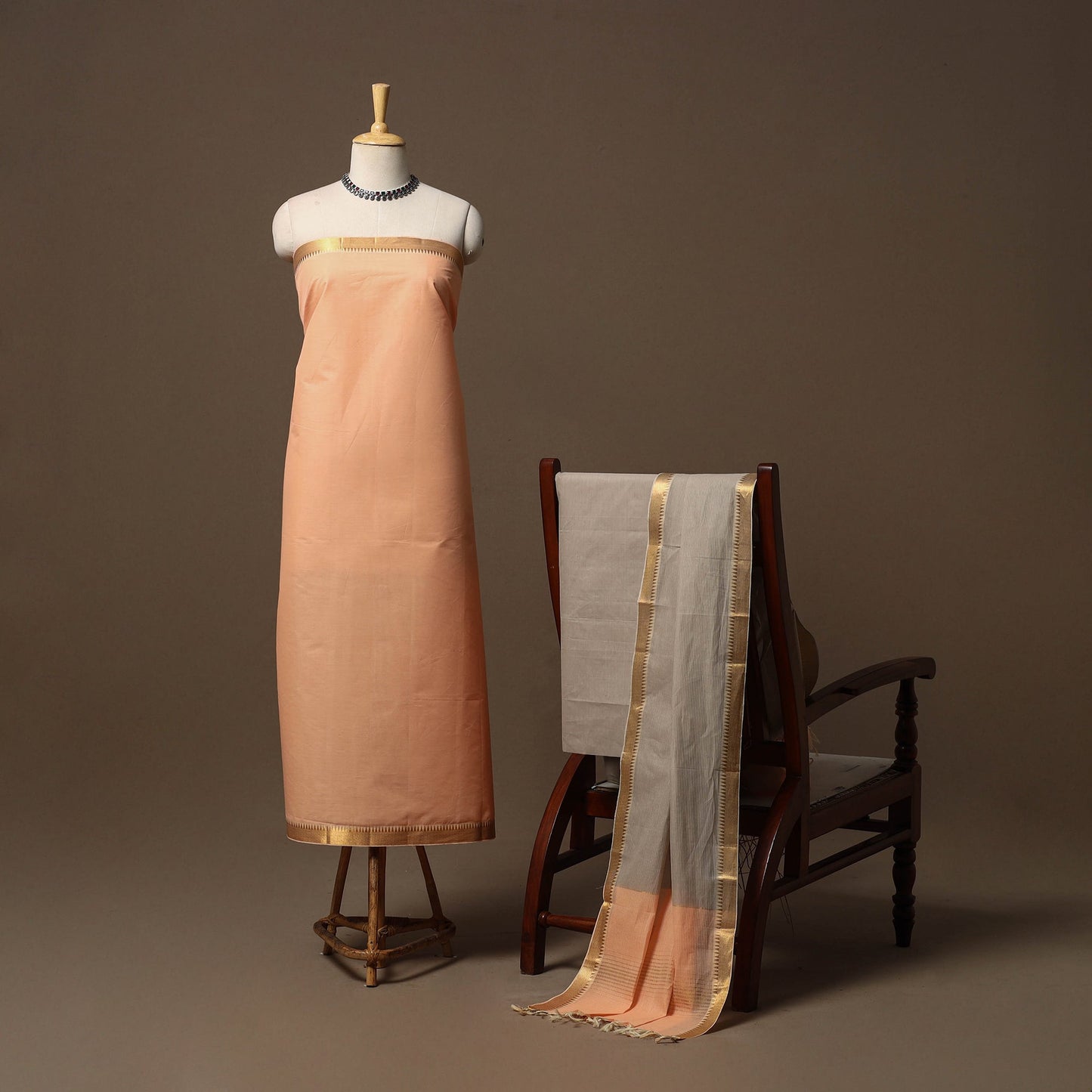 Mangalagiri natural dyed 3pc unstitched dress material 02